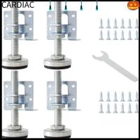 เท้าปรับระดับเฟอร์นิเจอร์เหล็ก4แพ็ค10ซม. ตัวปรับระดับน้ำหนักสีเงินเฟอร์นิเจอร์แบบทนทานตู้โต๊ะทำงานโต๊ะทำงานโต๊ะทำงาน
