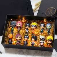 【CW】 6 Pcs/Lot NARUTO Sasuke Gaara Uchiha Figure 7-8cm 2 Personality Base Figurines