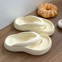 【CC】❖  Platform Thong Flip Flops Slippers Fashion Flats Outdoor Beach Slides EVA Non Soft Thick Sole 2023