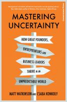 MASTERING UNCERTAINTY: HOW GREAT FOUNDER