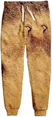 VIZANLY Hunting Partridge 3D Printing Mens and Womens Fashion Spring Trousers Street Sweatpants 12 5XL