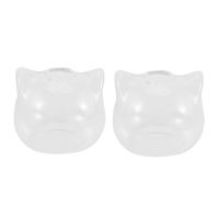 2X Cat Shaped Glass Vase Hydroponic Plant Flower Vase Terrarium Container Pot Decor Art Gift