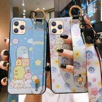 【16- digits】น่ารัก Sumikko Gurashi สายรัดข้อมือกรณีโทรศัพท์สำหรับ iPhone 13 13Pro 12 11 Pro XS Max XR SE 8 7บวกการ์ตูนเชือกเส้นเล็กสายรัดข้อมือปก