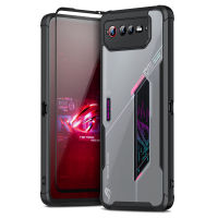 CWZSHOW Case สำหรับ ROG Phone 6 Cover Slim Thin Soft TPU Clear PC Back Air Trigger Compatible Camera Protection Shockproof