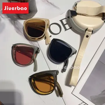 Portable Folding Sunglasses Women Vintage Eyewear for Men