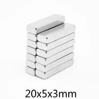 5/10/20/50/100/200PCS 20x5x3mm Block Powerful Strong Magnetic Magnets 20x5x3 N35 Rectangular Neodymium Magnet Sheet 20x5x3