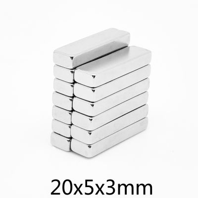 5/10/20/50/100/200PCS 20x5x3mm Block Powerful Strong Magnetic Magnets 20x5x3 N35 Rectangular Neodymium Magnet Sheet 20x5x3