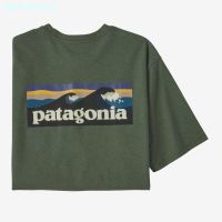 Patagonia Spot Patagonia Bata Boardshort โลโก้เสื้อยืดผ้าฝ้ายมีกระเป๋าสำหรับผู้ชายและผู้หญิง