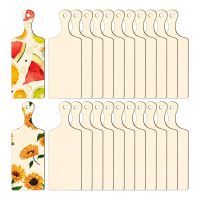 Smooth Surface Durable Wooden DIY Chopping Board Kitchen Decoration 12Pack