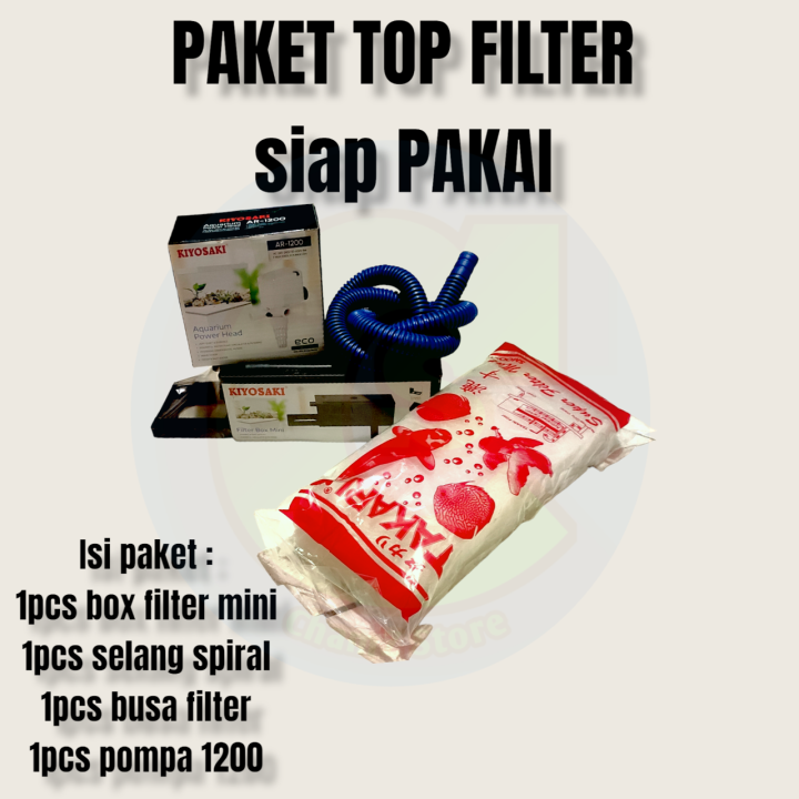 box filter aquarium lengkap / aquarium mini media filter paket lengkap