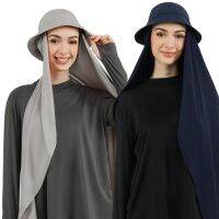 Jilbab Sifon Wanita Muslim Dengan Topi Bisbol Topi Olahraga Musim Panas Dengan Jilbab Sifon Dipakai Jilbab Islam