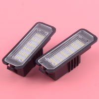 beler 2pcs White 18 LED License Number Plate Light Lamp 12V Fit For Seat Altea Exeo ST Ibiza Leon 2009 2010 2011 2012 2013 2014