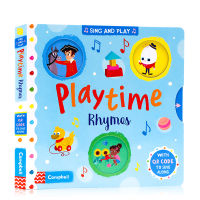 200-100 English original genuine sing and play series game ballads playtime rhymes young enlightenment nursery rhymes mechanism operation book push-pull sliding fun toy book code scanning singing