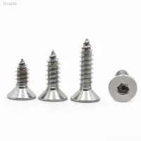 M2 M2.6 M3 M4 M5 M6 Countersunk Head Hexagon Socket Tapping Screws 304 Stainless Steel Flat Allen Head Wood Screw