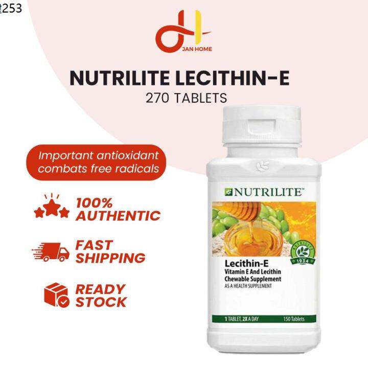 Nutrilite Lecithin E (270 TABLETS) Vitamin E Amway Supplement Health