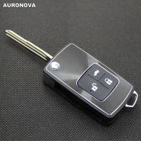 Auronova อัพเกรดใหม่พับกระดานสแตนเลส Key Shell สำหรับ Buick Excelle 3ปุ่ม Remote Car Key Case Diy