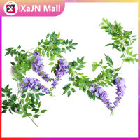 ดอกไม้ดอกวิสทีเรียปลอมพวงมาลัยปลอมดอกไม้ Wisteria มาลัย190ซม. สำหรับตกแต่งห้องนอนผนังงานแต่งงานในร่มกลางแจ้ง