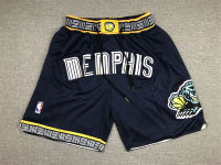 Men S Mitchell &amp; Ness Navy Memphis Grizzlies Hardwood Classics Team Swingman Shorts Pocket Shorts