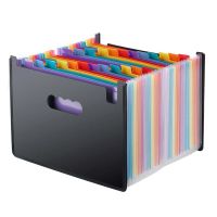 1224Pockets Expanding A4 Expandable File Organizers with Organ Clip Multi-Layer Storage Clip escopic Standing Folder