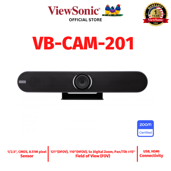 Viewsonic VBCAM201 Zoom Rooms Certified AllinOne 4K UHD Conference
