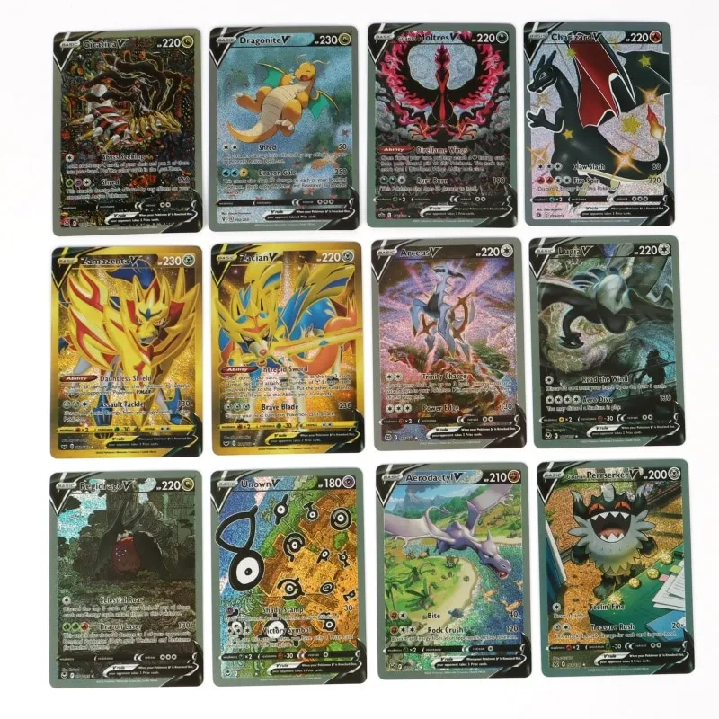 Holographic Pokemon Cards Scarlet Violet New EX Vstar Vmax GX in English  Letter with Rainbow Arceus Shiny Koraidon Kids Gift - AliExpress