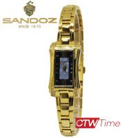 Sandoz นาฬิกาข้อมือผู้หญิง สายสแตนเลส รุ่น SD99268GG03 (สีทอง / หน้าปัดดำ)