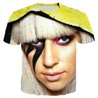 Newest Singer-songwriter Lady Gaga 3d Print T-shirt Men Women Casual Short Sleeve Fashion Harajuku Hip Hop Streetwear