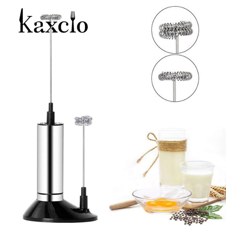 Double Whisk Milk Frother Handheld, Upgrade Motor, High Powered Drink Mixer  for Coffee, Foam Maker for Matcha and More