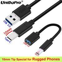 Kabel Pengisi Daya Cepat USB 3.0 Tipe C Adaptor OTG USB-C Panjang 10Mm untuk Tab Blackview 16 15 13 12 11 10 9 8E 8 7 6 5 Kabel OTG