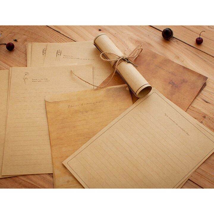 12-pcs-vintage-kraft-paper-writing-paper-european-style-paper-for-letter-writing-letter-paper-stationery