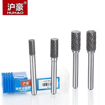 HUHAO 1pc 6mm Shank Tungsten Steel Cutter หัวแกะสลักโลหะโรตารี่ไฟล์เราเตอร์บิตสําหรับการขัดโลหะประเภท A