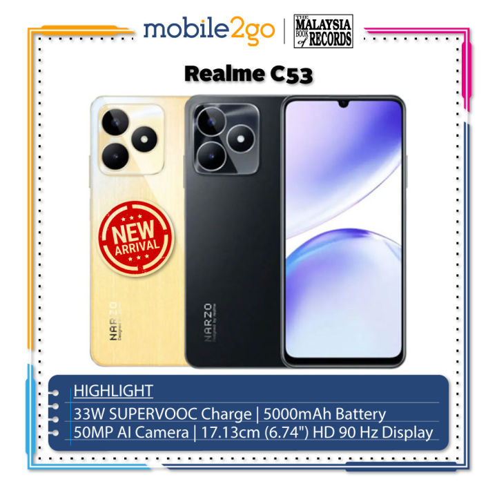 realme c51 6.74“ 4GB 128GB 50MP AI Camera 33W SUPERVOOC Charge 90Hz Display  5000mAh Battery Powerful Octa-core Processor - AliExpress