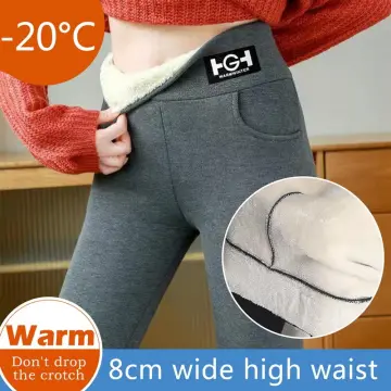 Women's Super Thick Lamb Cashmere Super Thick Lamb Cashmere Leggings  Women's Trousers Winter Thick All-in-One Trousers with High Waist Warm  Trousers 