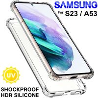 Shockproof Silicone Cover For Clear Case Samsung Galaxy S22 S21 S23 Ultra S20 Fe A13 A12 A52s A53 5g S9 S10 Plus A52 A32 A51 A71 Phone Cases