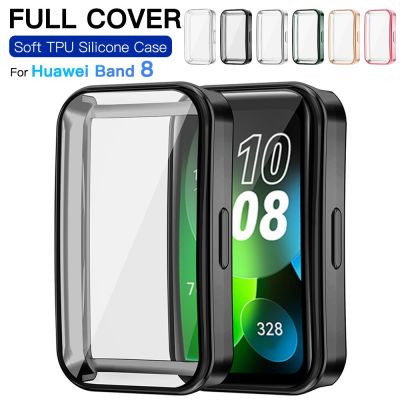 TPU Soft Protective Cover For Huawei band 8 Case Full Screen Protector Shell Bumper Plated Cases For Huawei band8 smart watch Cases Cases