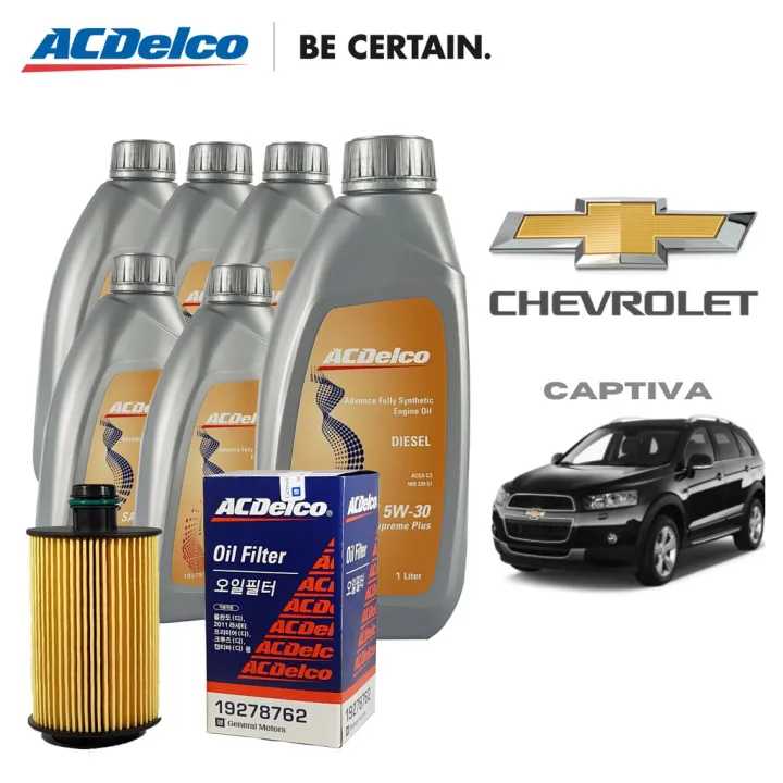 ACDelco Fully Synthetic 5W30 Change Oil Bundle for Chevrolet Captiva 2