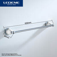 LEDEME Bathroom Accessory Single Towel Bar Towel Rail Towel Holder Ceramic Base Bath Hardware Chrome Plated Aluminum Bars L3601