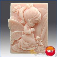 3.3" Praying Angel 50001 Craft Art Silicone Soap mold Craft Molds DIY  Modelling Sculpting