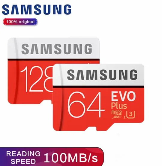 SAMSUNG EVO Plus+ Memory Card Micro SD 128GB 64GB B Micro SD Card SD/TF ...