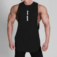 Summer New Fitness Vest Loose Round Neck Sleeveless T-Shirt Mens Waistcoat Solid Color Running Training Basketball Uniform