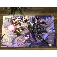 แผ่นรองเกมดิจิตอลอะนิเมะ Beelzemon DTCG CCG Pad การ์ดซื้อขายแผ่นรองเมาส์ Anti Slide Table TCG