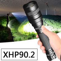 XHP90.2ชิปที่มีประสิทธิภาพ LED ยุทธวิธีไฟฉายกันน้ำไฟฉายซูม XHP70โคมไฟหลอดไฟ2ชิ้น Litwod ปรับ