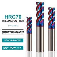 GAMONT HRC70 4-Flute Blue Nano Coating ทังสเตนเหล็กกลมจมูกกัดเครื่องตัด CNC เครื่องจักร Maching เครื่องมือ Endmills พิเศษ