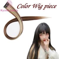 MYCOLOR แฟชั่น หญิง ผมตรง อุปกรณ์จัดแต่งทรงผม เส้นใยอุณหภูมิสูง ชิ้นวิกผมสี นามสกุลผมที่มองไม่เห็น ชิ้นวิกผมหูแขวน คลื่นลูกใหญ่ผมหยิก