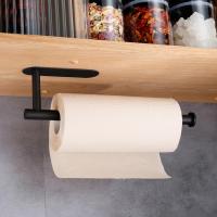 Paper Towel Rack Screw Kit Stainless Steel Adhesive Toilet Bath Towel Holder Punch Free Under Cabinet Kitchen Tissue Hanger Toilet Roll Holders