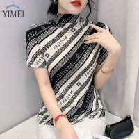 YIMEI เสื้อเสื้อยืดแขนยาวฟิตเนสแฟชั่นสำหรับผู้หญิง,ใหม่เสื้อลดยุค2023เสื้อยืดแขนสั้นใส่ได้หลายโอกาสพอดีกับฤดูใบไม้ร่วง