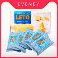 ขนมวาฟเฟิลสอดไส้ชีส เวเฟอร์กลมกล่อม ขนมเวียดนาม จากแบรนด์ดัง leto คุ้มมาก15ชิ้น ใน1ห่อ