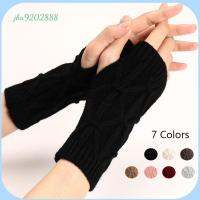 JHA9202888 ครึ่งนิ้ว ถุงมือสำหรับข้อมือ ถักนิตติ้ง อาร์ไกล์ ถุงมือกันหนาว แฟชั่นสำหรับผู้หญิง เครื่องอุ่นข้อมือ ถุงมือไร้นิ้ว เด็กหญิงเด็กชาย