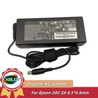 A421H A471H ของแท้อะแดปเตอร์ AC 24V 2A 48W สำหรับเครื่องสแกน Epson แอมป์; เครื่องชาร์จที่จ่ายไฟเครื่องพิมพ์ R-41018260 6.5X4.4มม.