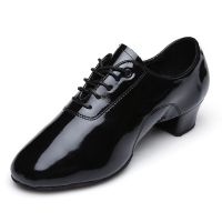 ETXXIHAHA Fashion Brand New Latin Dance Shoes Modern Mens Ballroom Tango Children Man Dance Shoe Black Color Teacher Shoes